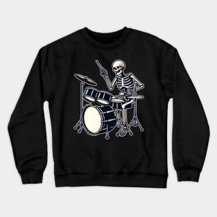 Drummer Skeleton Crewneck Sweatshirt